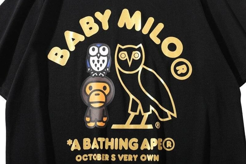Best deal ๐ฅ Streetgarm OVO Owl Bape Baby Milo T-Shirt ๐ 7 Streetgarm OVO Owl Bape Baby Milo T-Shirt