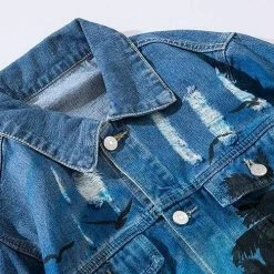 Brand new โ Streetgarm SALE Palm Tree Denim Jacket ๐ 18 Streetgarm SALE Palm Tree Denim Jacket