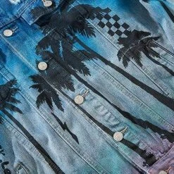 Brand new โ Streetgarm SALE Palm Tree Denim Jacket ๐ 23 Streetgarm SALE Palm Tree Denim Jacket