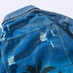 Brand new โ Streetgarm SALE Palm Tree Denim Jacket ๐ 25 Streetgarm SALE Palm Tree Denim Jacket