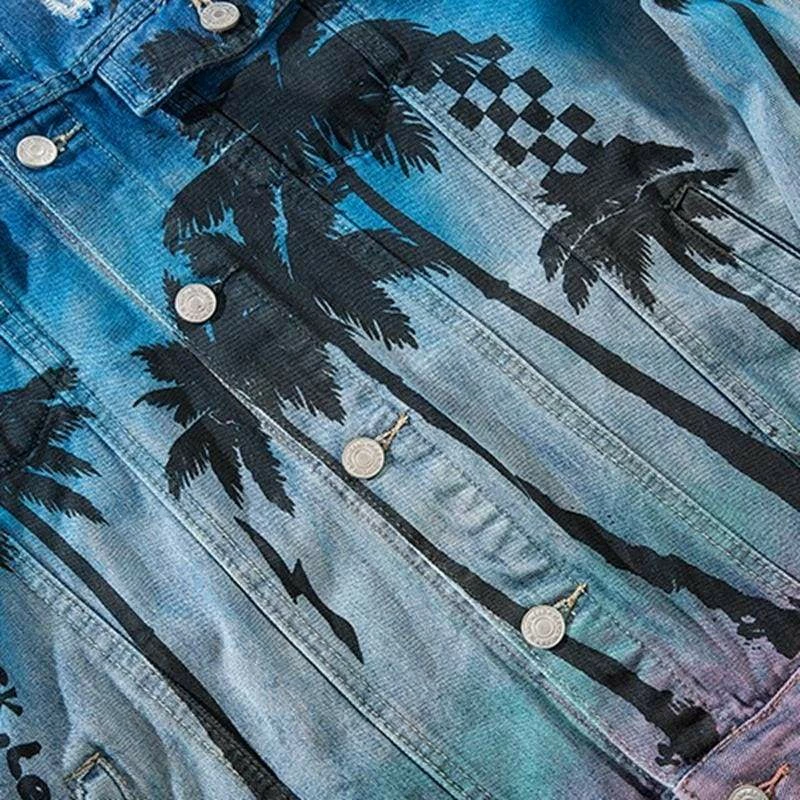 Brand new โ Streetgarm SALE Palm Tree Denim Jacket ๐ 5 Streetgarm SALE Palm Tree Denim Jacket