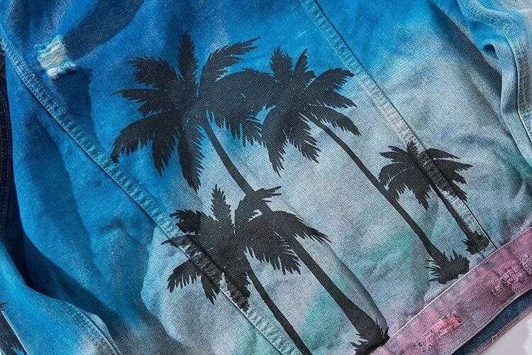 Brand new โ Streetgarm SALE Palm Tree Denim Jacket ๐ 15 Streetgarm SALE Palm Tree Denim Jacket