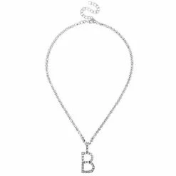 Streetgarm Personalised Diamond Initial Pendant Necklace NEW