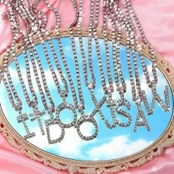 Streetgarm Personalised Diamond Initial Pendant Necklace NEW