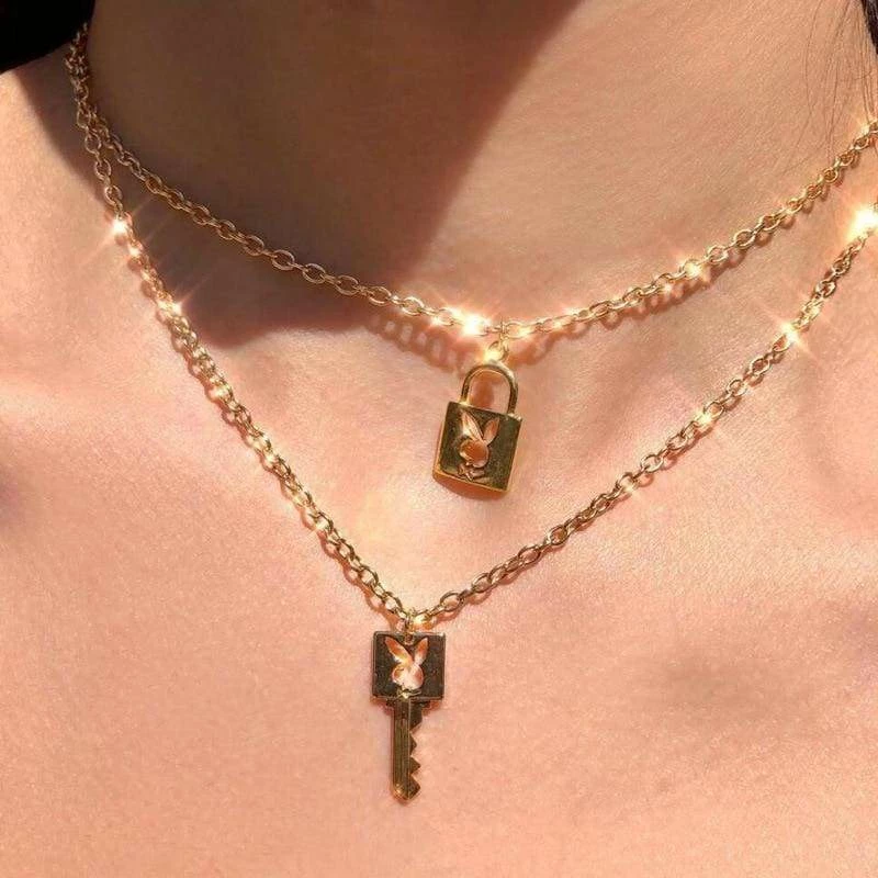 Top 10 ๐ Streetgarm Playboy Bunny Lock Key Necklace ๐งจ 10 Streetgarm Playboy Bunny Lock Key Necklace