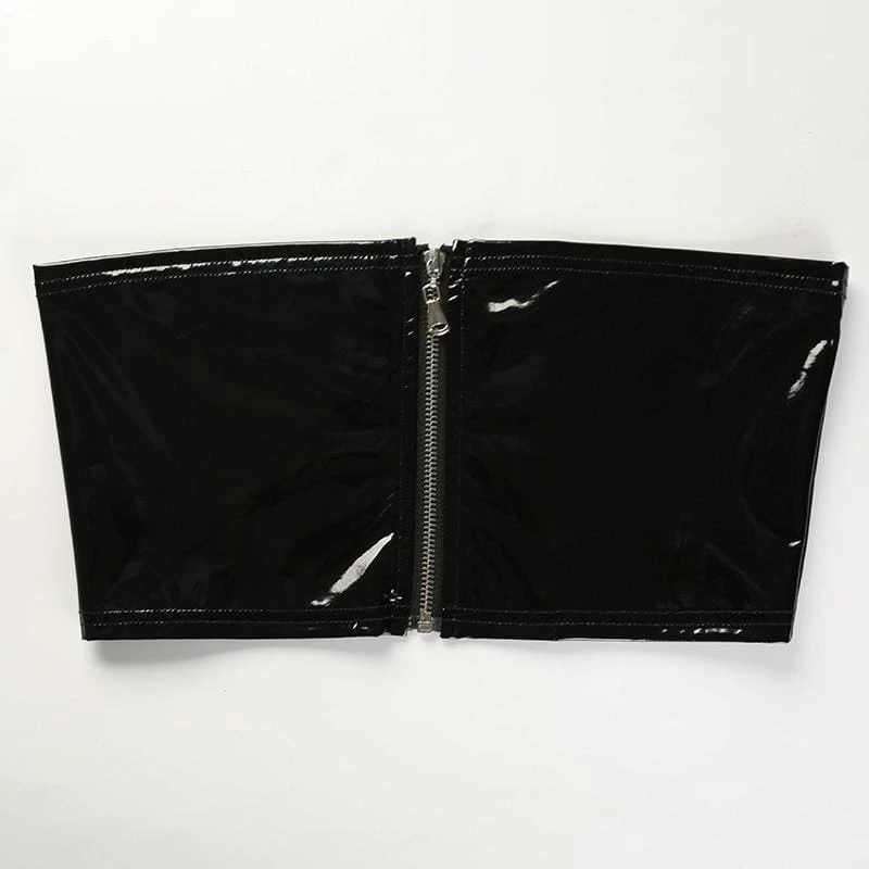 Best Sale 🌟 Streetgarm NEW PVC Zipped Tube Top 🤩 7 Streetgarm NEW PVC Zipped Tube Top