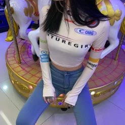 Streetgarm NEW Racing Long Sleeve Crop Top