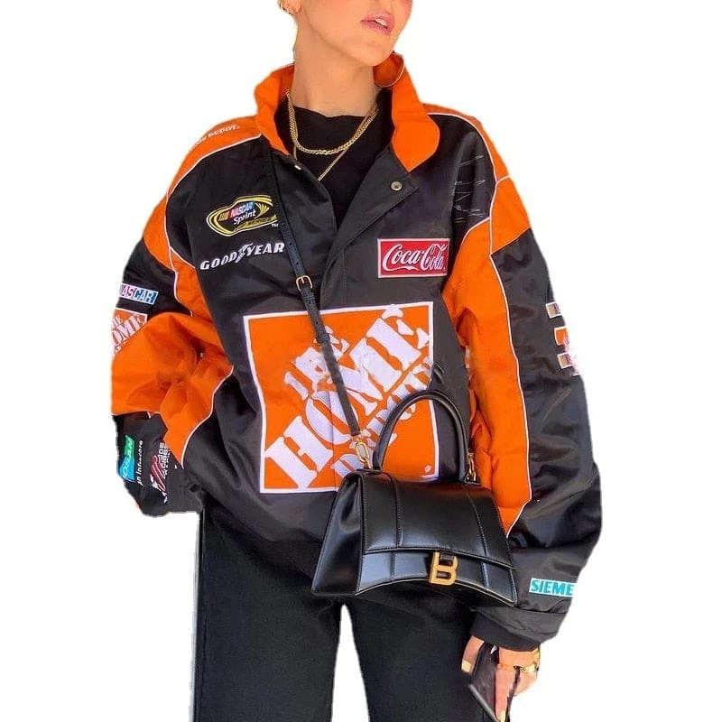 Top 10 👏 Streetgarm NEW Retro Home Depot Racing Jacket 🎁 3 Streetgarm NEW Retro Home Depot Racing Jacket