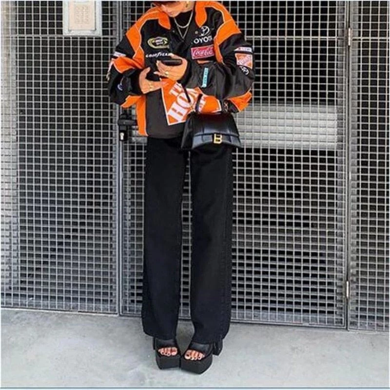 Top 10 👏 Streetgarm NEW Retro Home Depot Racing Jacket 🎁 6 Streetgarm NEW Retro Home Depot Racing Jacket