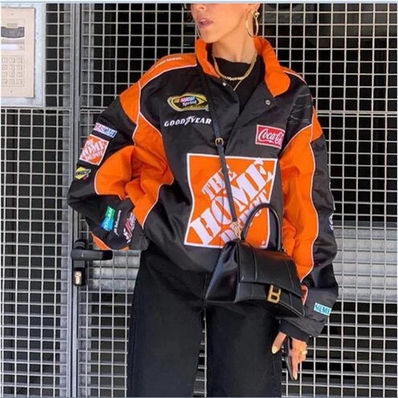 Top 10 👏 Streetgarm NEW Retro Home Depot Racing Jacket 🎁 5 Streetgarm NEW Retro Home Depot Racing Jacket