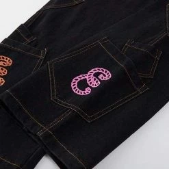 Streetgarm Retro Letter Print Straight Cargo Pants NEW