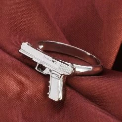 Streetgarm Silver Pistol Ring NEW