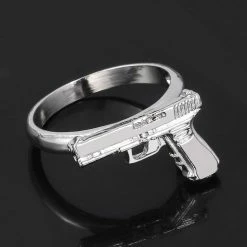 Streetgarm Silver Pistol Ring NEW