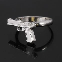 Streetgarm Silver Pistol Ring NEW