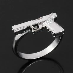 Streetgarm Silver Pistol Ring NEW