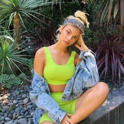 Streetgarm Stretch Crop Top + Race Shorts NEW