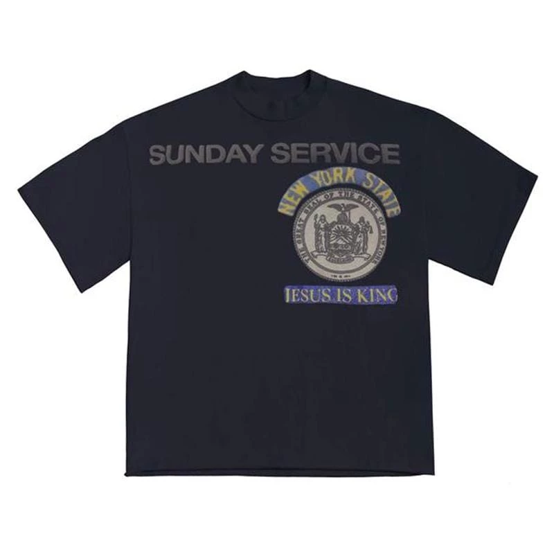 Best Pirce ๐คฉ Streetgarm Sunday Service New York Jesus Is King T ๐ Shirt - Navy ๐ฏ 3 Streetgarm Sunday Service New York Jesus Is King T Shirt - Navy