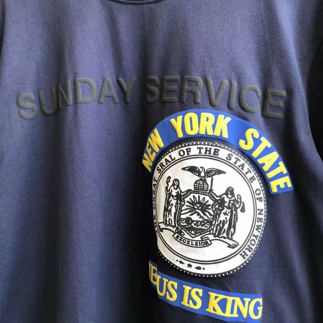 Best Pirce ๐คฉ Streetgarm Sunday Service New York Jesus Is King T ๐ Shirt - Navy ๐ฏ 5 Streetgarm Sunday Service New York Jesus Is King T Shirt - Navy