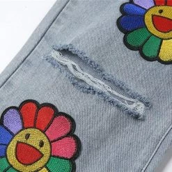 Streetgarm NEW Takashi Murakami Distressed Jeans