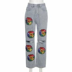 Streetgarm NEW Takashi Murakami Distressed Jeans