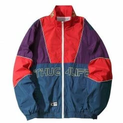 Streetgarm Thug Life Patchwork Track Jacket
