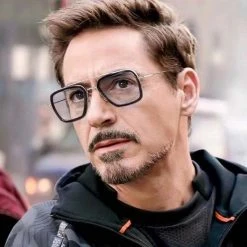 Wholesale π Streetgarm NEW Tony Stark Pilot Square Metal π Sunglasses 𧨠30 Streetgarm NEW Tony Stark Pilot Square Metal Sunglasses