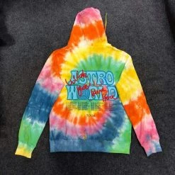 Streetgarm Travis Scott Astroworld Tour Skipping Bear Hoodie Tie Dye