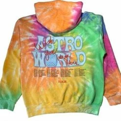 Streetgarm Travis Scott Astroworld Tour Skipping Bear Hoodie Tie Dye