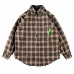 Streetgarm Travis Scott Cactus Plaid Shirt Jacket SALE