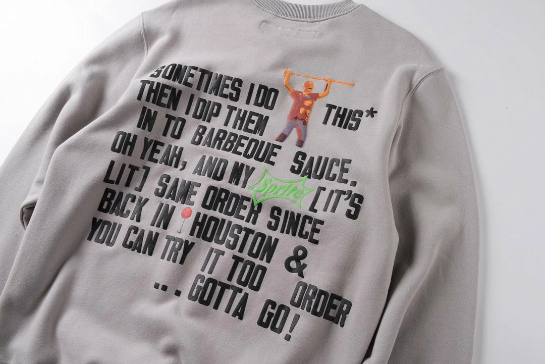 Outlet ⭐ Streetgarm Travis Scott X CPFM Script Crewneck ⭐ 7 Streetgarm Travis Scott X CPFM Script Crewneck