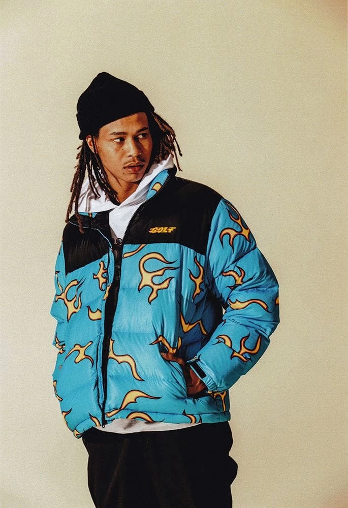 Flash Sale ⌛ Streetgarm Tyler The Creator Golf Wang Flame Puffer Jacket 🛒 9 Streetgarm Tyler The Creator Golf Wang Flame Puffer Jacket