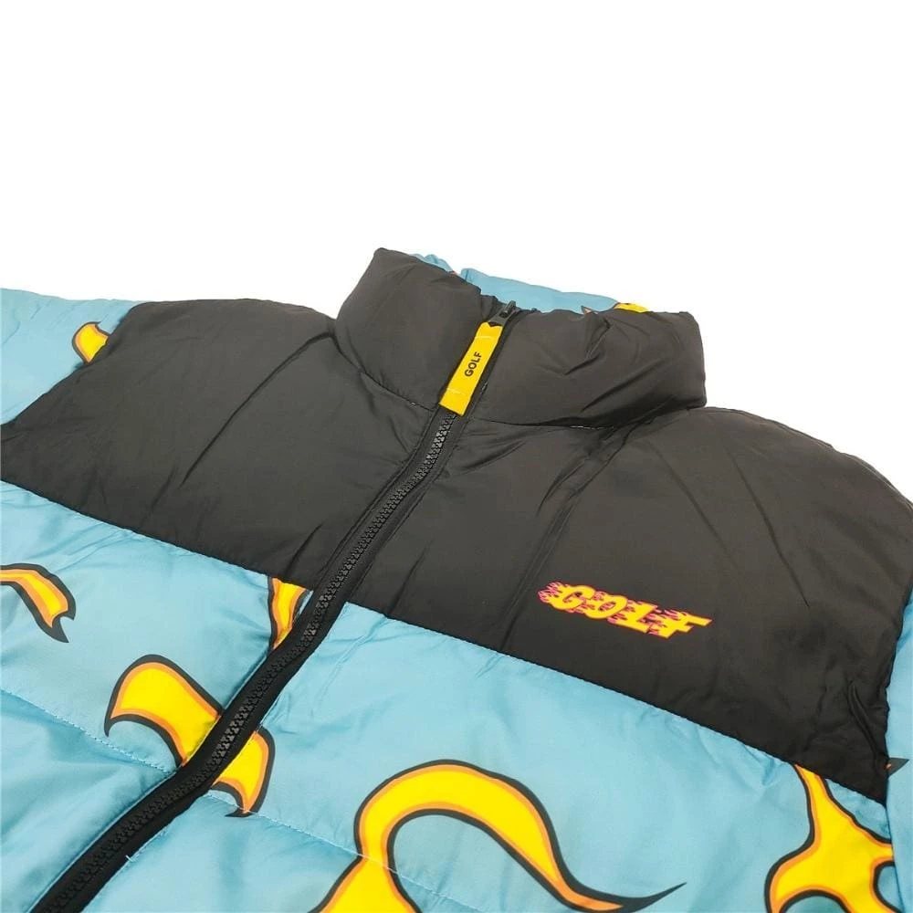 Flash Sale ⌛ Streetgarm Tyler The Creator Golf Wang Flame Puffer Jacket 🛒 5 Streetgarm Tyler The Creator Golf Wang Flame Puffer Jacket