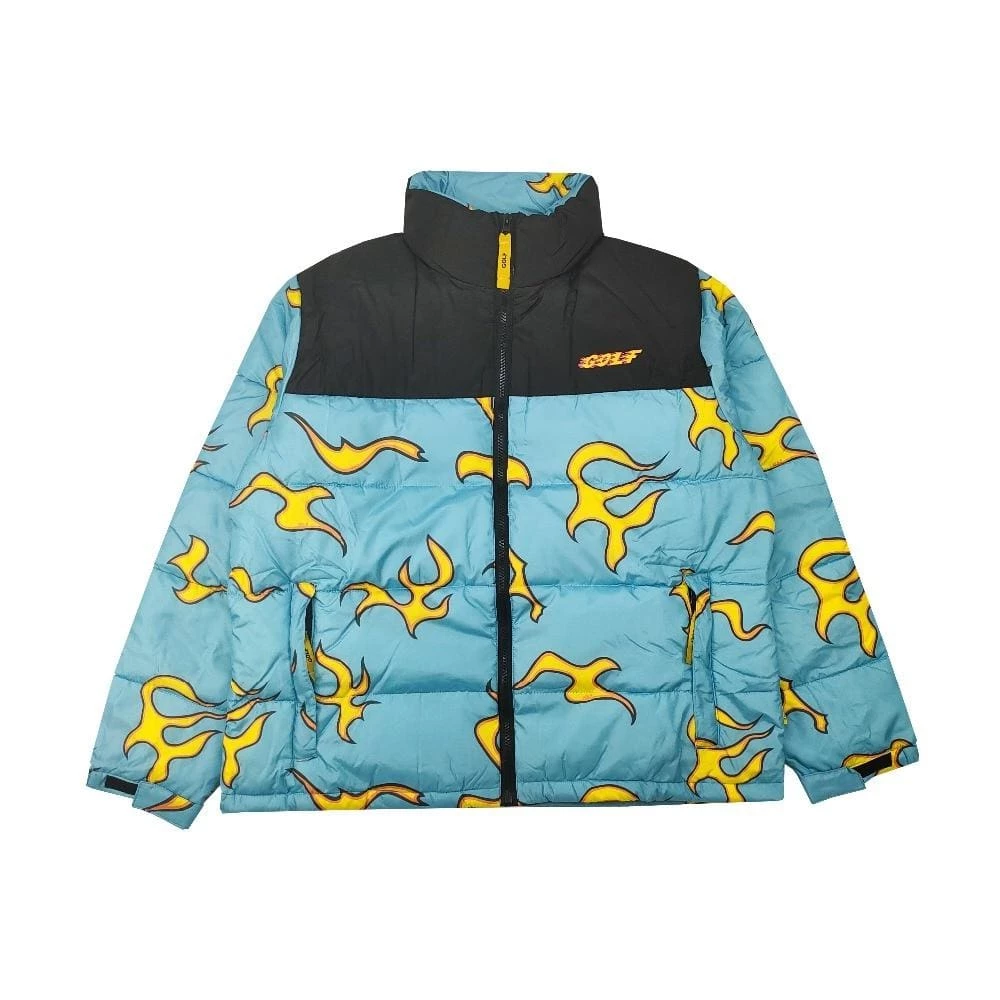 Flash Sale ⌛ Streetgarm Tyler The Creator Golf Wang Flame Puffer Jacket 🛒 3 Streetgarm Tyler The Creator Golf Wang Flame Puffer Jacket