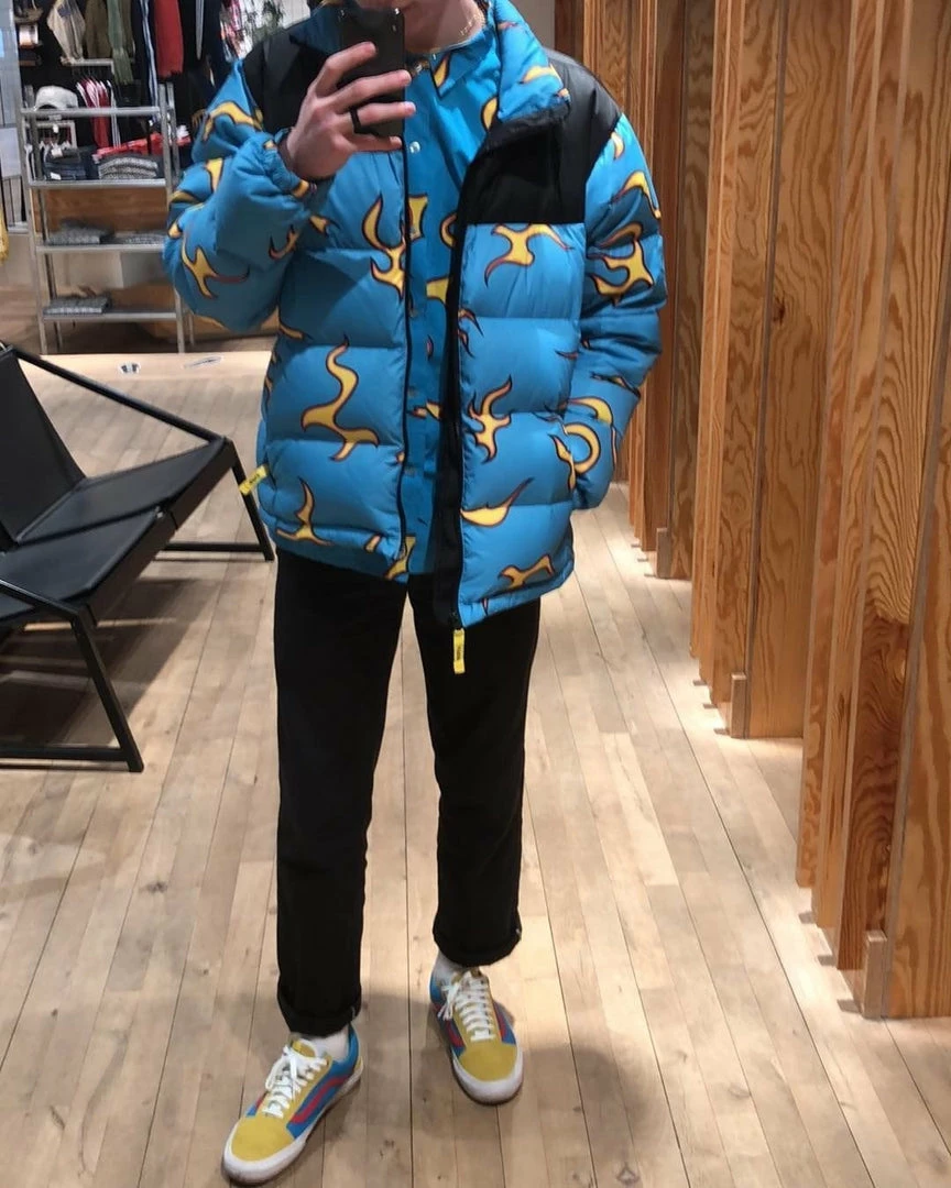 Flash Sale ⌛ Streetgarm Tyler The Creator Golf Wang Flame Puffer Jacket 🛒 4 Streetgarm Tyler The Creator Golf Wang Flame Puffer Jacket