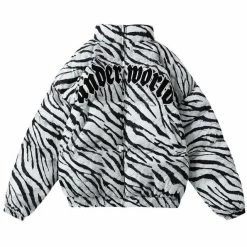 Outlet Streetgarm Store 21 Streetgarm Underworld Zebra Puffer Jacket NEW