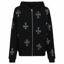Streetgarm Unknown Cross Rhinestone Hoodie