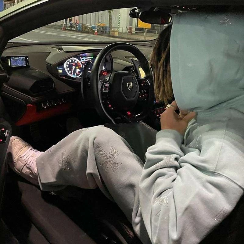 Flash Sale ✔️ Streetgarm Unknown Cross Rhinestone Hoodie - White 🤩 6 Streetgarm Unknown Cross Rhinestone Hoodie - White