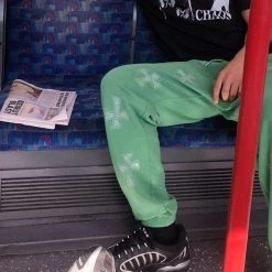 Cheap 😀 Streetgarm Unknown Cross Rhinestone Joggers - Green 🥰 9 Streetgarm Unknown Cross Rhinestone Joggers - Green