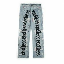 Coupon ๐ Streetgarm Vlone X Endless Distressed Denim ๐ Jeans NEW โค๏ธ 15 Streetgarm Vlone X Endless Distressed Denim Jeans NEW