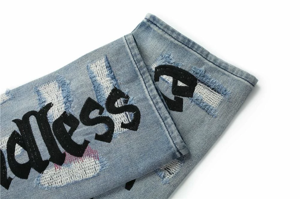 Coupon ๐ Streetgarm Vlone X Endless Distressed Denim ๐ Jeans NEW โค๏ธ 6 Streetgarm Vlone X Endless Distressed Denim Jeans NEW