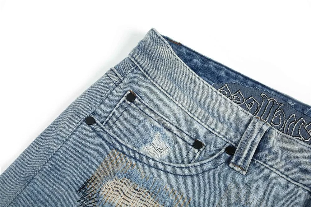 Coupon ๐ Streetgarm Vlone X Endless Distressed Denim ๐ Jeans NEW โค๏ธ 9 Streetgarm Vlone X Endless Distressed Denim Jeans NEW