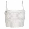 Streetgarm White Pin Stripe Crop Top NEW