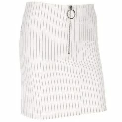 Streetgarm White Pin Stripe Mini Skirt