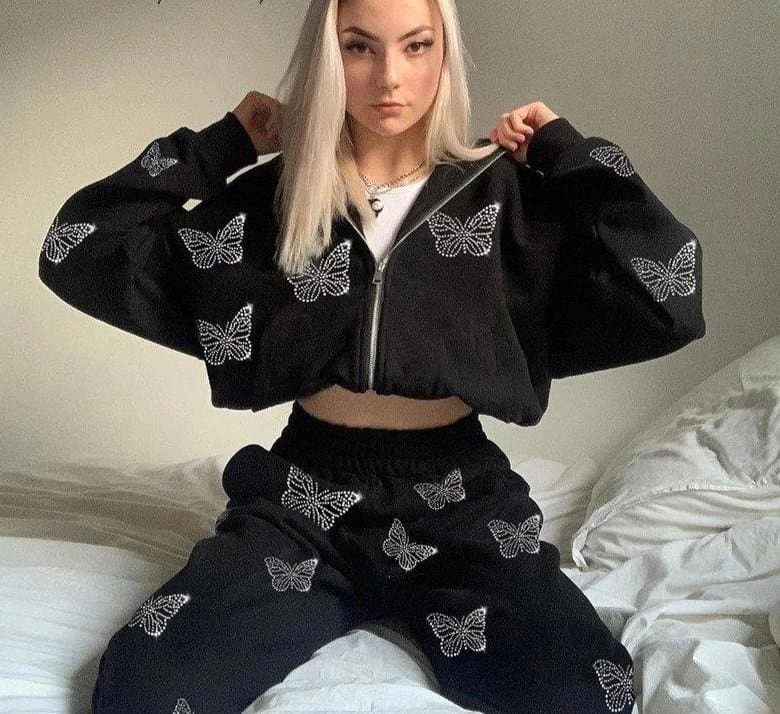 Buy ๐งจ Streetgarm Y2K Butterfly Rhinestone Zip Hoodie ๐ฅ 5 Streetgarm Y2K Butterfly Rhinestone Zip Hoodie