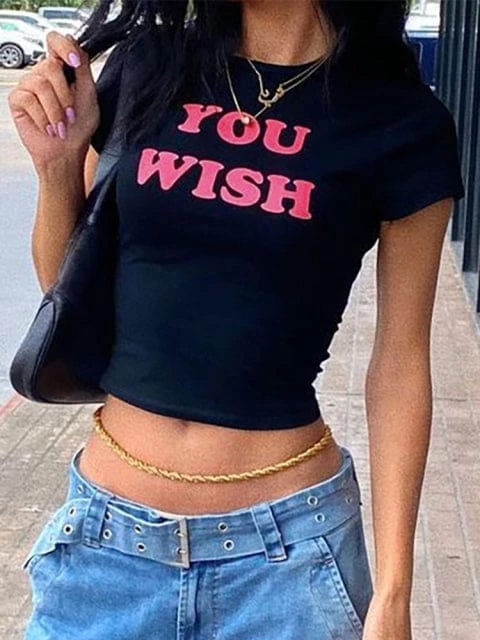 Coupon 🔔 Streetgarm NEW You Wish Y2K Crop Top 🎉 8 Streetgarm NEW You Wish Y2K Crop Top