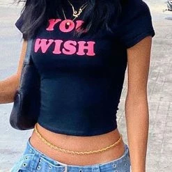 Coupon 🔔 Streetgarm NEW You Wish Y2K Crop Top 🎉 11 Streetgarm NEW You Wish Y2K Crop Top