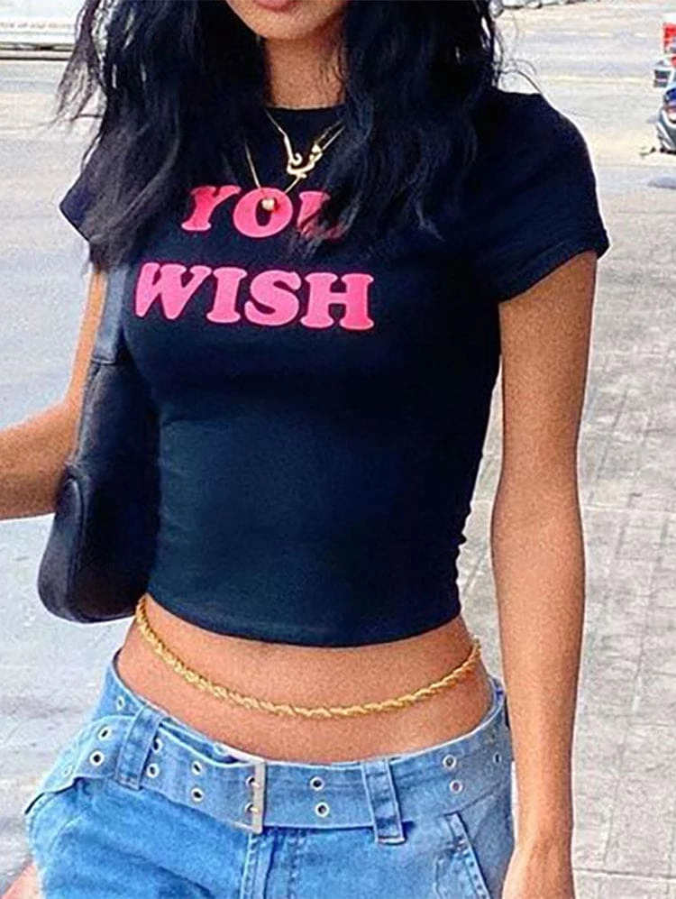 Coupon 🔔 Streetgarm NEW You Wish Y2K Crop Top 🎉 6 Streetgarm NEW You Wish Y2K Crop Top
