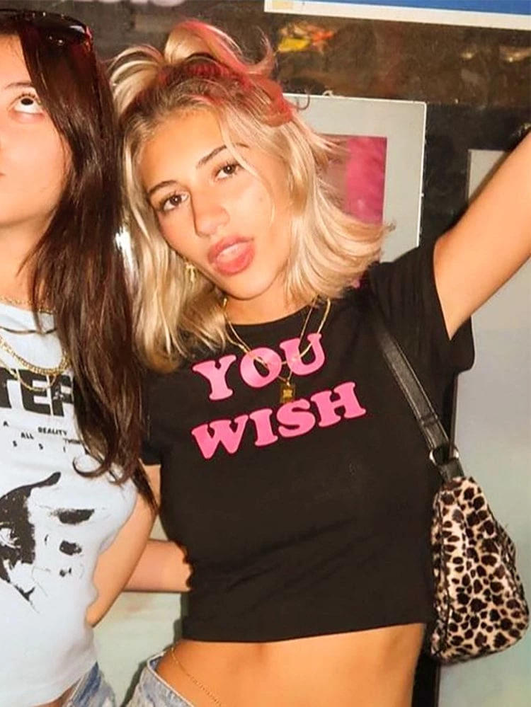 Coupon 🔔 Streetgarm NEW You Wish Y2K Crop Top 🎉 5 Streetgarm NEW You Wish Y2K Crop Top