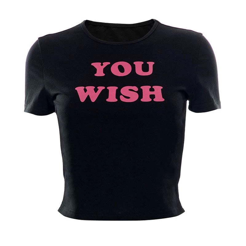 Coupon 🔔 Streetgarm NEW You Wish Y2K Crop Top 🎉 3 Streetgarm NEW You Wish Y2K Crop Top
